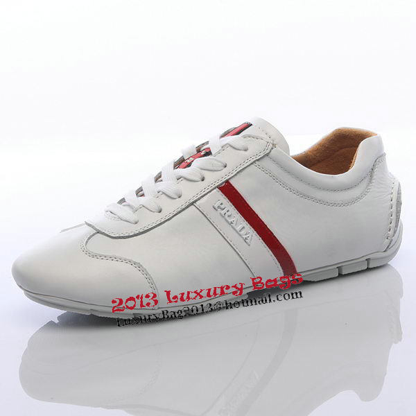 Prada Calf Leather Men Shoe PD311 White