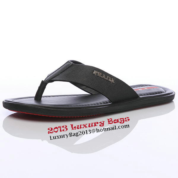 Prada Saffiano Leather Slipper PD308 Black