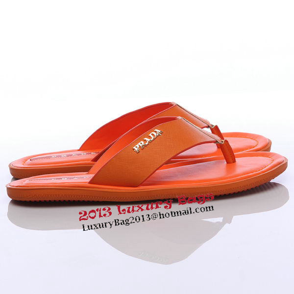 Prada Saffiano Leather Slipper PD308 Orange