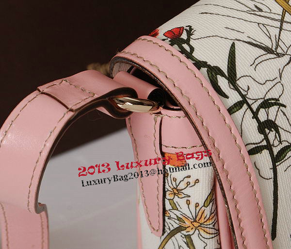 Gucci Nice Flora Leather Shoulder Bag 336749