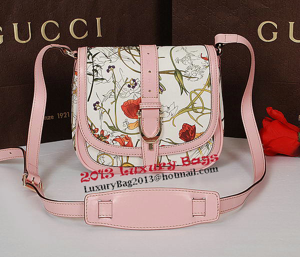 Gucci Nice Flora Leather Shoulder Bag 336749