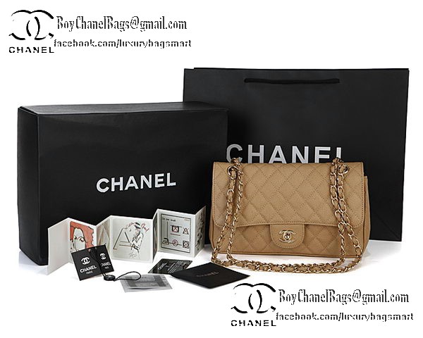 Chanel Classic Flap Bag 2.55 Series Cannage Pattern CHA1112 Apricot