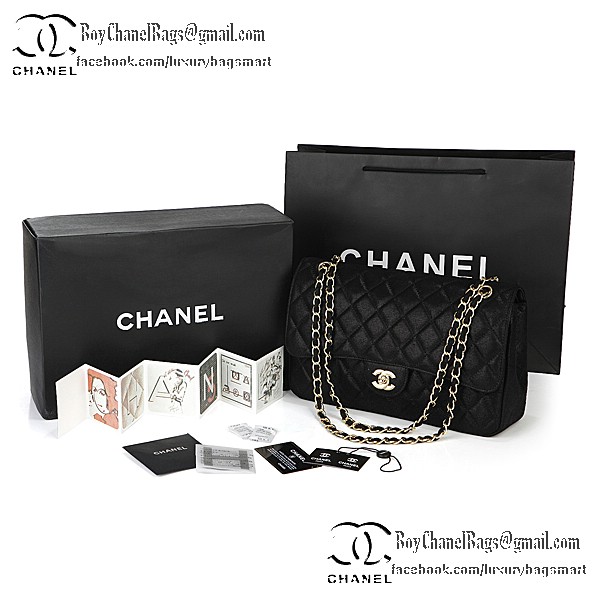 Chanel Classic Flap Bag 2.55 Series Original Grain Leather CHA1112 Black