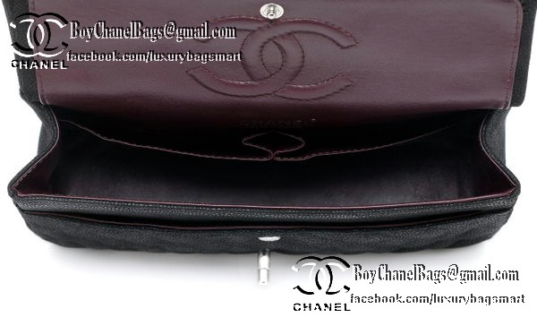 Chanel Classic Flap Bag 2.55 Series Original Suede Cannage Pattern CHA1112 Black