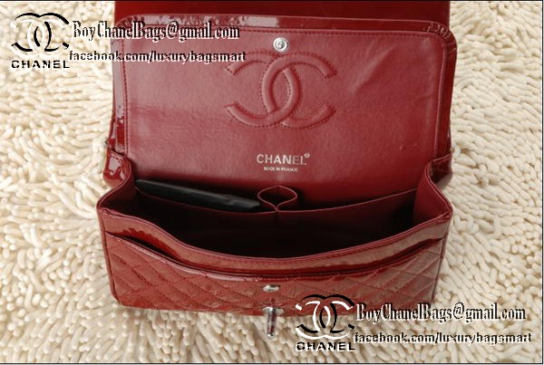 Chanel Classic Flap Bag 2.55 Series Patent Leather CHA1112 Burgundy