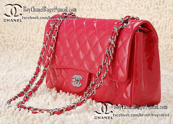 Chanel Classic Flap Bag 2.55 Series Patent Leather CHA1112 Peach