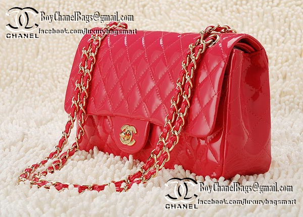 Chanel Classic Flap Bag 2.55 Series Patent Leather CHA1112 Peach