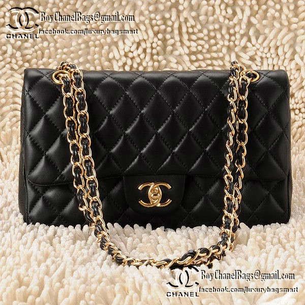 Chanel Classic Flap Bag 2.55 Series Sheepskin Leather CHA1112 Black