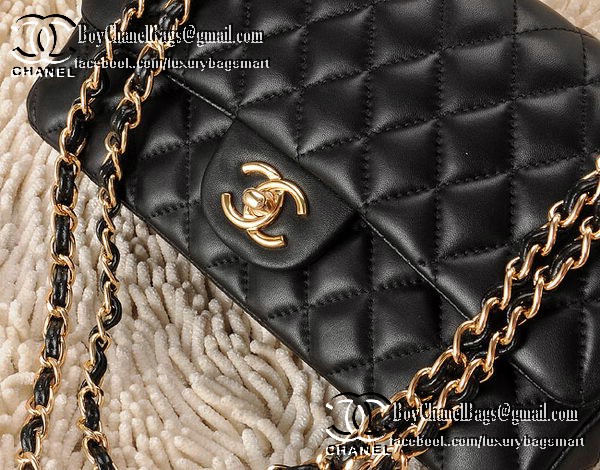 Chanel Classic Flap Bag 2.55 Series Sheepskin Leather CHA1112 Black