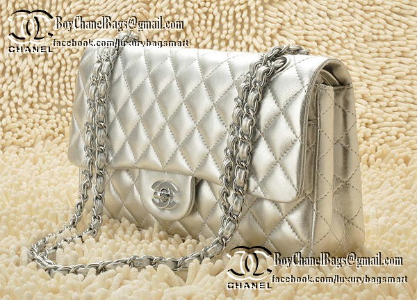 Chanel Classic Flap Bag 2.55 Series Sheepskin Leather CHA1112 Silver