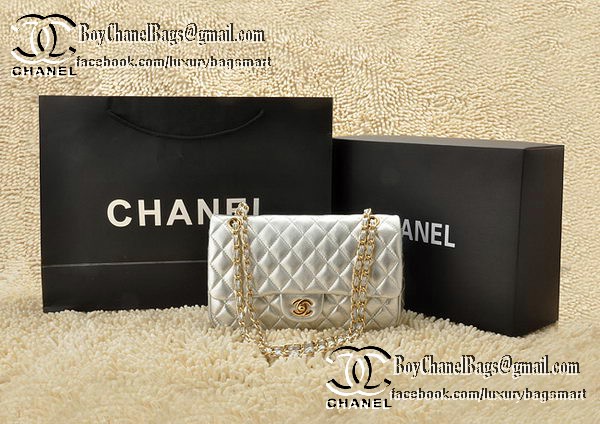 Chanel Classic Flap Bag 2.55 Series Sheepskin Leather CHA1112 Silver