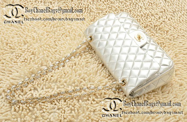 Chanel Classic Flap Bag 2.55 Series Sheepskin Leather CHA1112 Silver