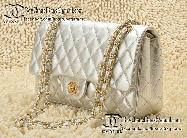 Chanel Classic Flap Bag 2.55 Series Sheepskin Leather CHA1112 Silver