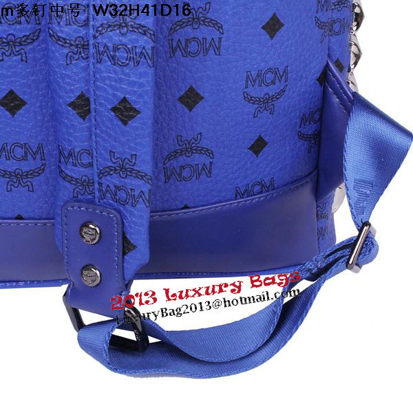 MCM Medium Stark Front Studs Backpack MC4237 Blue