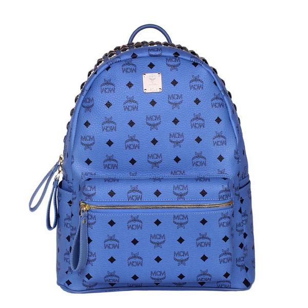 MCM Medium Top Studs Backpack MC4232 Blue