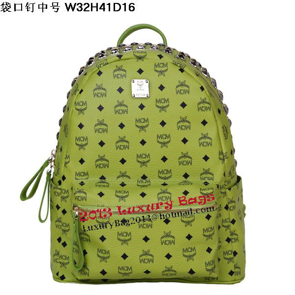 MCM Medium Top Studs Backpack MC4232 Green