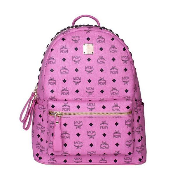 MCM Medium Top Studs Backpack MC4232 Rosy