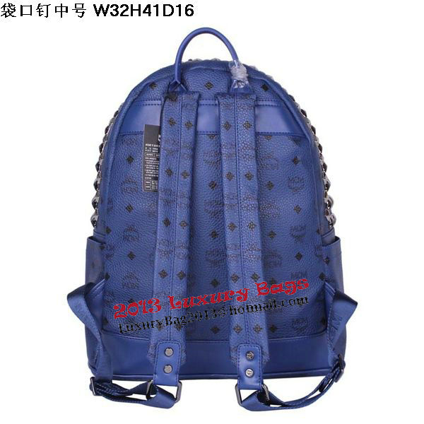 MCM Medium Top Studs Backpack MC4232 Royal