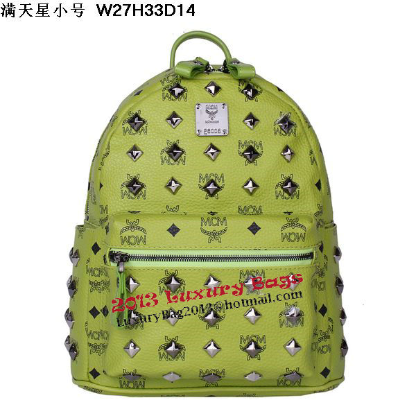 MCM Stark Studded Small Backpack MC2089S Green