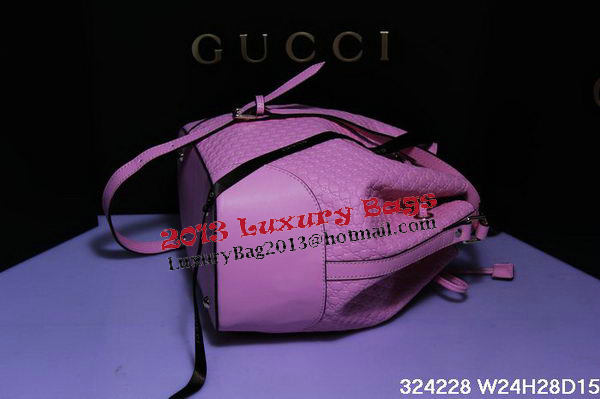 Gucci Guccissima Leather Bucket Bag 354228 Pink