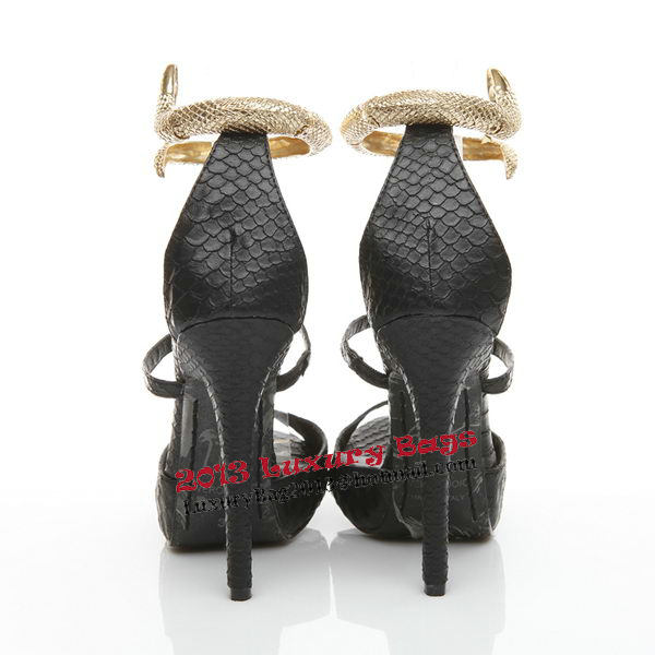 Giuseppe Zanotti Snake Leather 120 mm Sandals GZ0339 Black