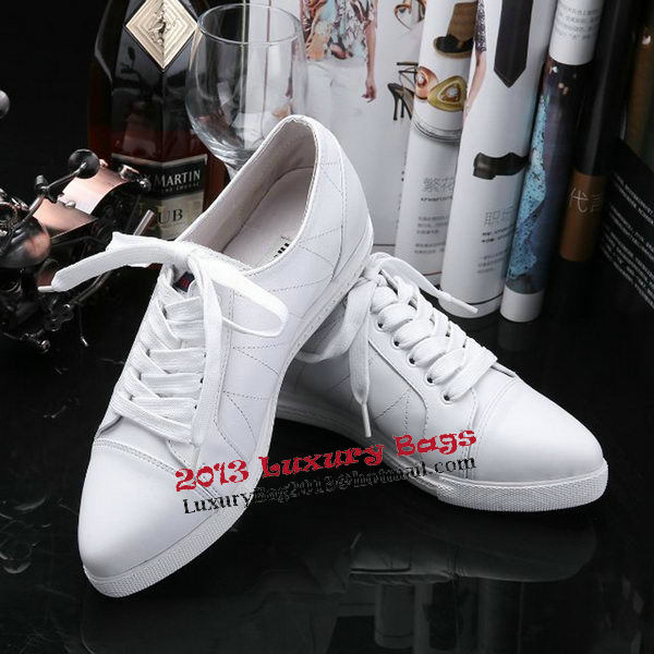 miu miu Sheepskin Leather Casual Shoes 177652 White