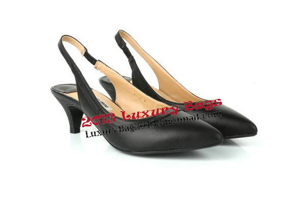 miu miu Sheepskin Leather Pump MM301 Black