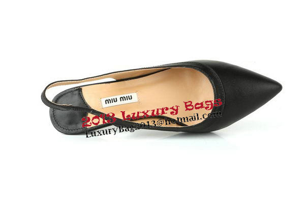 miu miu Sheepskin Leather Pump MM301 Black