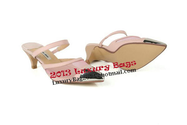 miu miu Sheepskin Leather Pump MM303 Pink