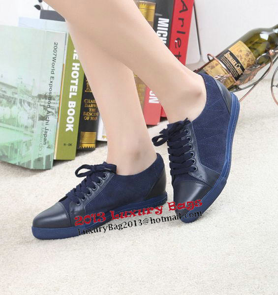 miu miu Suede Leather Casual Shoes 177651 Blue