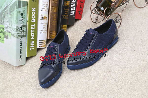 miu miu Suede Leather Casual Shoes 177651 Blue