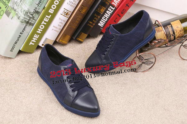 miu miu Suede Leather Casual Shoes 177651 Blue