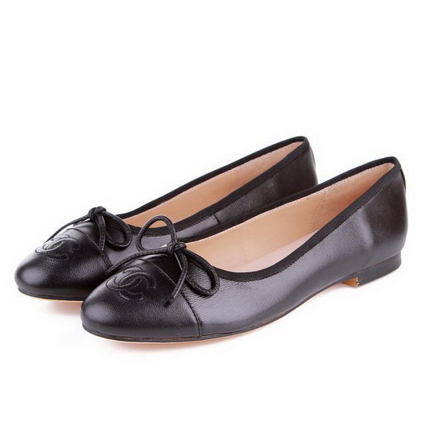 Chanel Sheepskin Leather Ballerina Flat CH0888 Black