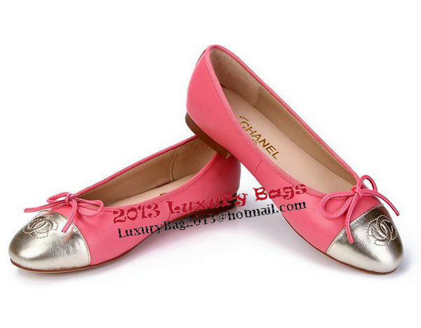 Chanel Sheepskin Leather Ballerina Flat CH0888 Rose