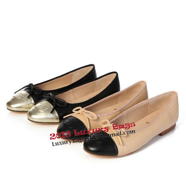 Chanel Sheepskin Leather Ballerina Flat CH0890 Apricot