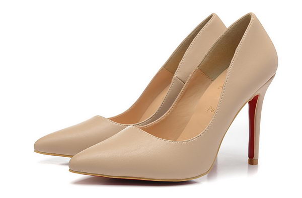 Christian Louboutin Sheepskin Leather 100mm Pump CL1432 Apricot