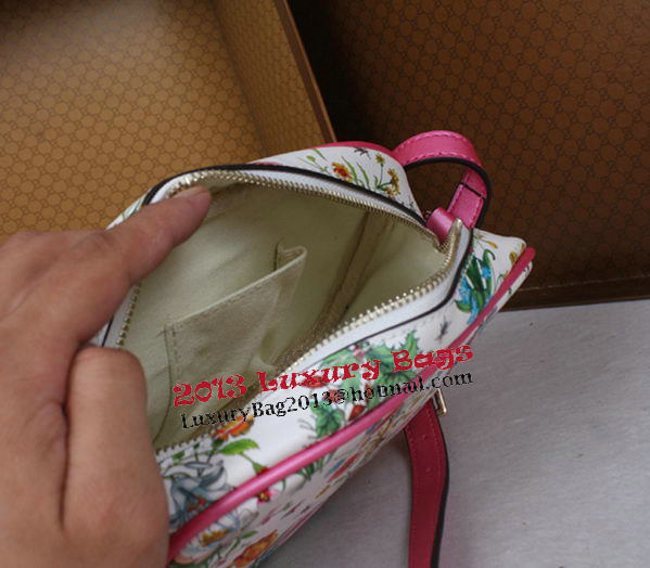 Gucci 308364 Rose Flora Leather Soho Disco Bag