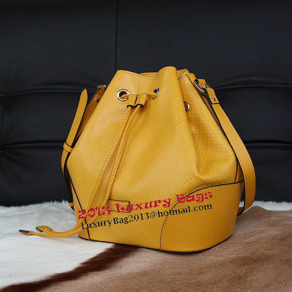 Gucci Diamante Calf Leather Bucket Bag 354228 Yellow