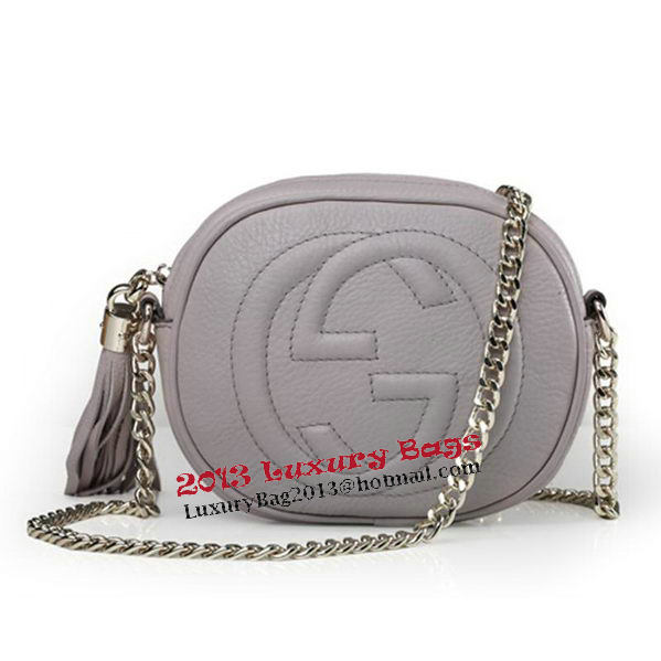 Gucci Soho Original Leather mini Chain Bag 353965 Grey