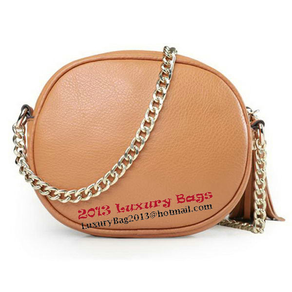 Gucci Soho Original Leather mini Chain Bag 353965 Wheat