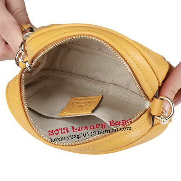 Gucci Soho Original Leather mini Chain Bag 353965 Yellow