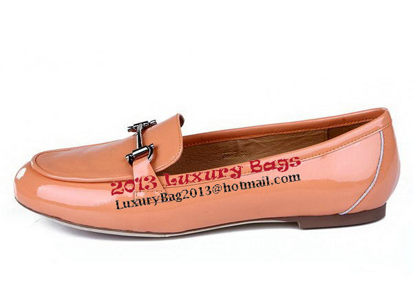 Salvatore Ferragamo Patent Leather Ballerina Flat FL0415 Apricot