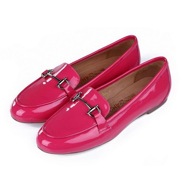 Salvatore Ferragamo Patent Leather Ballerina Flat FL0415 Rosy