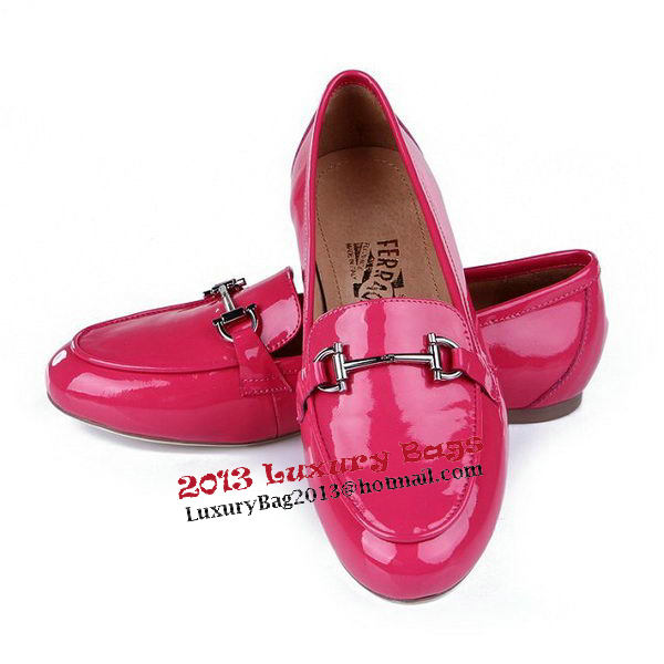 Salvatore Ferragamo Patent Leather Ballerina Flat FL0415 Rosy