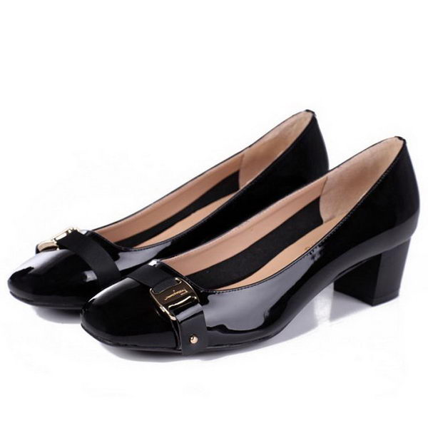 Salvatore Ferragamo Patent Leather FL0383 Black