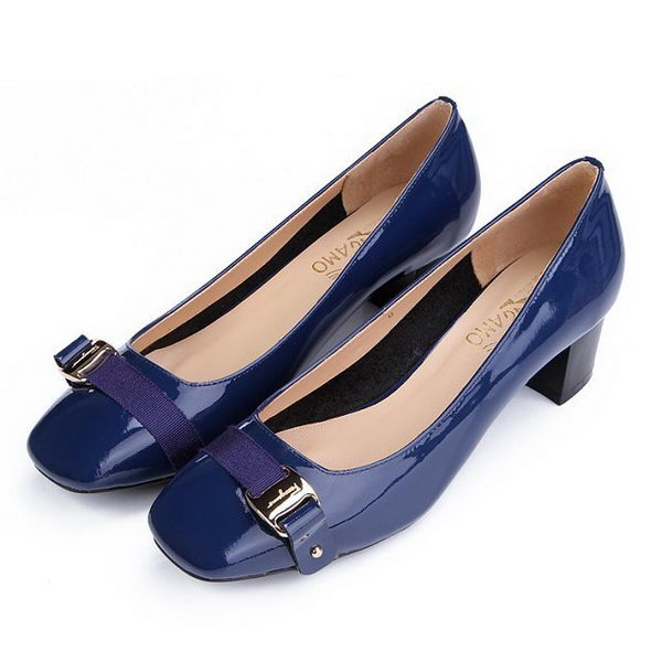 Salvatore Ferragamo Patent Leather FL0383 Blue