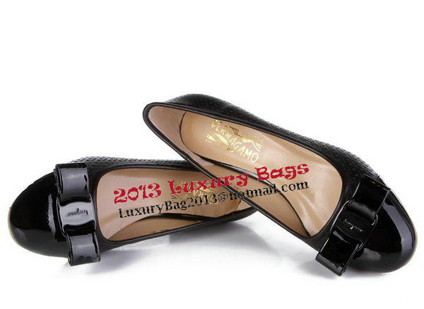 Salvatore Ferragamo Patent Leather FL0387 Black