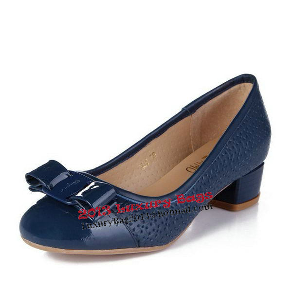 Salvatore Ferragamo Patent Leather FL0387 Blue