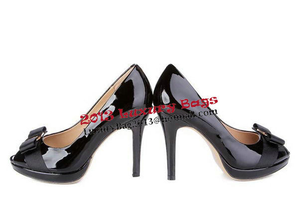 Salvatore Ferragamo Patent Leather FL0390 Black