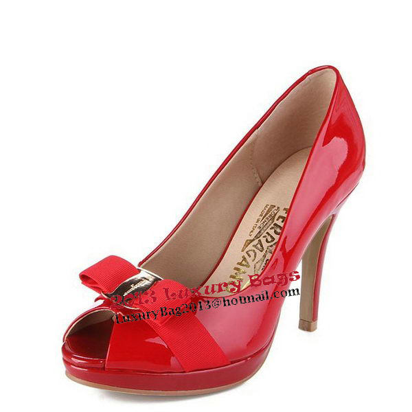 Salvatore Ferragamo Patent Leather FL0390 Red